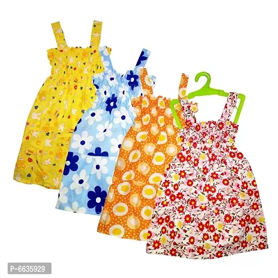 Multicolor Cotton Dress Pack of 4
