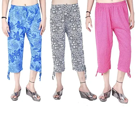 Trendy Night Pajama/Capri Combo For Women And Girls
