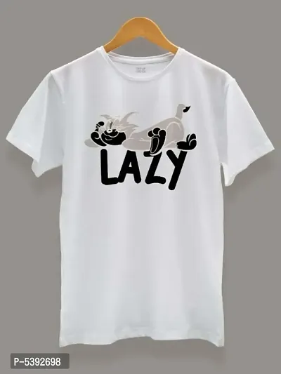 LAZY, PRINTED POLYSTER T SHIRT IN GOOD QUALITY-thumb0