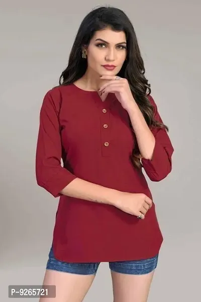 Fancy Crepe Top For Women-thumb0