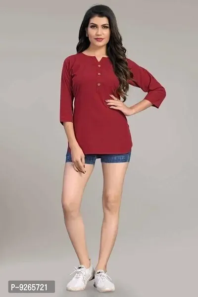 Fancy Crepe Top For Women-thumb2