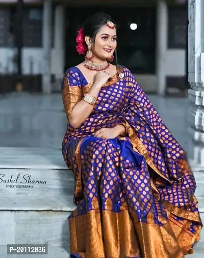 Stylish Poly silk Mekhela Chador Saree with Blouse piece