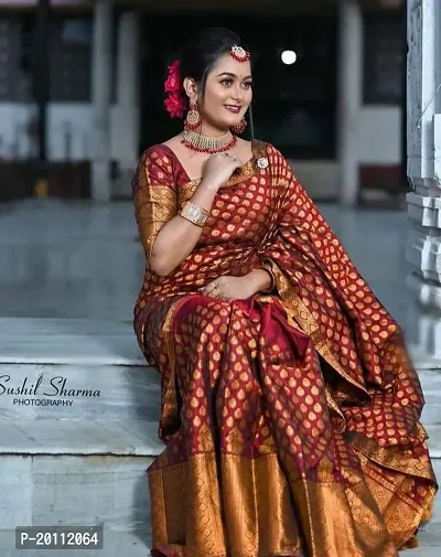 Stylish Poly Silk Mekhela Chador Saree With Blouse Piece