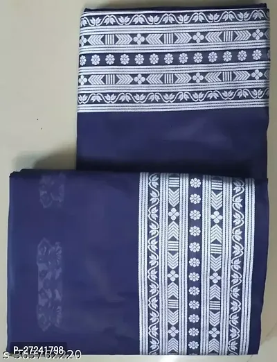 Cotton Printed Sarees With Blouse Piece-thumb0