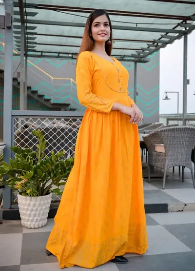 Elegant Rayon Anarkali Kurta