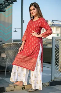 Stylish Rayon Kurta With Sharara Set-thumb1