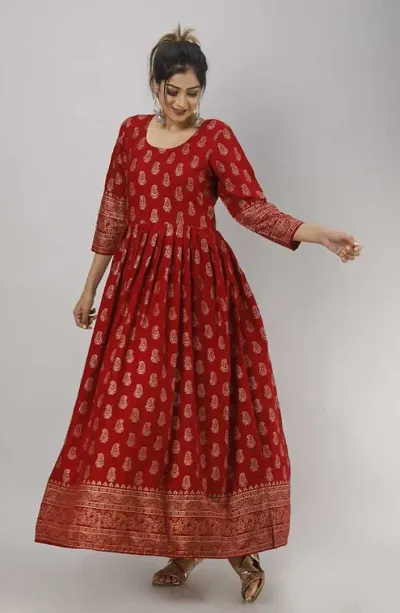 Women's Beautiful Rayon Anarkali Kurta