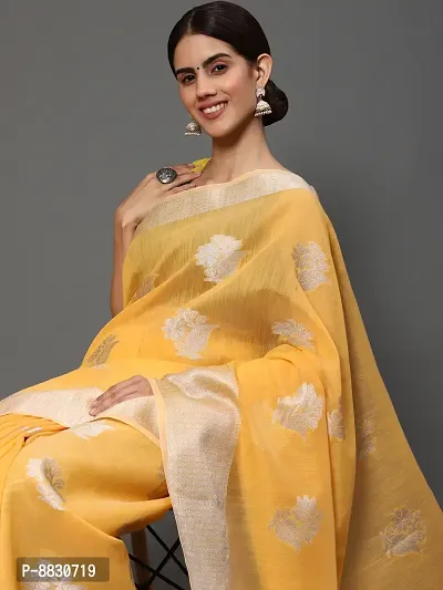 Party Wear, Traditional Yellow color Silk, Tissue fabric Saree : 1882906