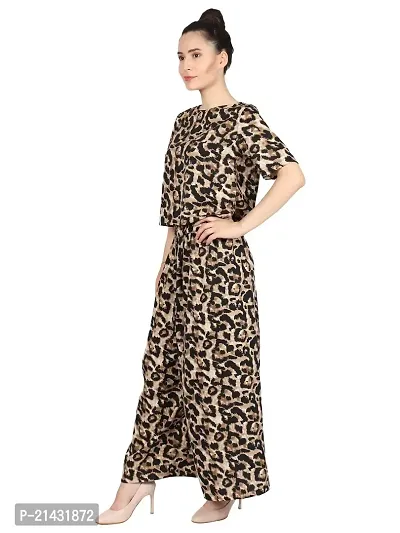 ANIYANK Big Animal Women Polyester Co-ord (Palazzo With Top)-thumb2