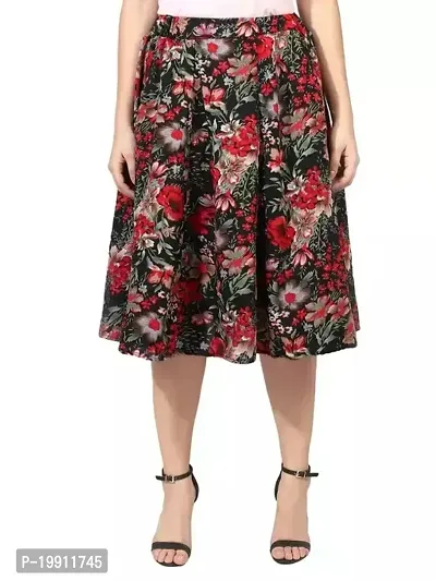 Elegant Crepe Printed Skirts For Women