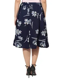 Elegant Floral Printed Polyester Skirt For Women-thumb2