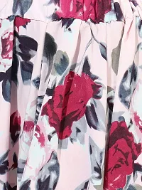 Graceful  Rose Print Polyester Skirt For Women-thumb1