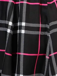 Classy Checked Polyester Skirt For Women-thumb1