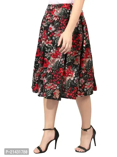 Beautiful Floral Printed Rayon Skirt For Women-thumb5