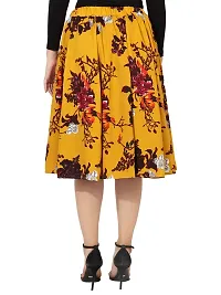 Beautiful Floral Print Polyester Skirt For Women-thumb1