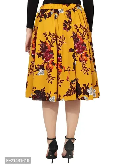 Beautiful Floral Print Polyester Skirt For Women-thumb2
