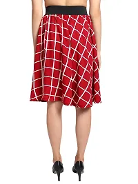 Aniyank Red Check Umbrella Flared Skirt for Girls (L)-thumb2