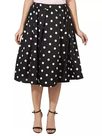 Women Crepe Printed Skirt