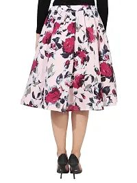 Graceful  Rose Print Polyester Skirt For Women-thumb3
