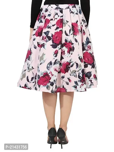 Graceful  Rose Print Polyester Skirt For Women-thumb4
