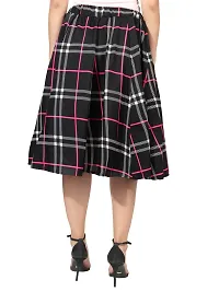 Classy Checked Polyester Skirt For Women-thumb3