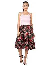 Beautiful Floral Printed Rayon Skirt For Women-thumb2