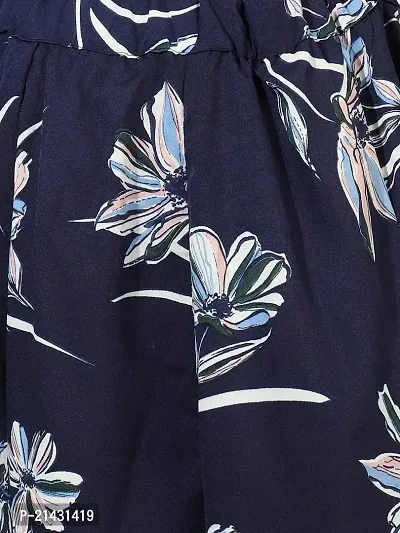 Elegant Floral Printed Polyester Skirt For Women-thumb4