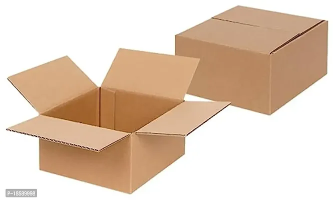 Corrugated Golden Plain Box-Shipping Boxes-Small Gift Packaging Boxes Pack of 4-thumb0