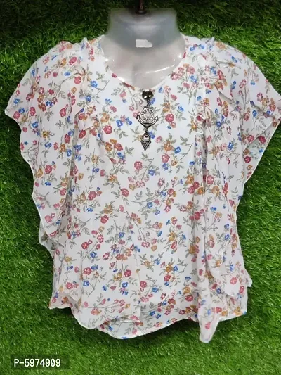 Stylish Chiffon Printed Tops For Girls