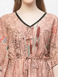 Elegant Polyester Abstract Print Kaftan Nighty For Women-thumb4