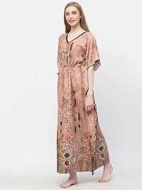 Elegant Polyester Abstract Print Kaftan Nighty For Women-thumb2