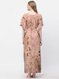 Elegant Polyester Abstract Print Kaftan Nighty For Women-thumb3