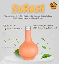 Stark Mart India Surahi Premium Presents Traditional Clay Reddish Brown Plane Surahi for Water for Home  Kitchen-thumb3