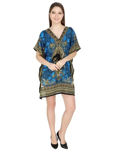 Trendy Fancy Short Kaftan Night Gown For Women