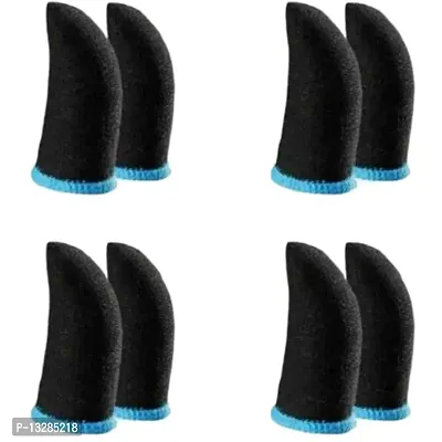 DE BLACK COLOR PUBG FINGER SLEEVE FOR GAMING PACK OF 4 PAIR-thumb0