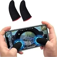 DE BLACK COLOR PUBG FINGER SLEEVE FOR GAMING PACK OF 4 PAIR-thumb1