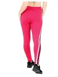 Galsmaky Women's Regular Fit Gym, Yoga  Sports Wear Pants| Stretchable Sports Tights| Track Pants for Women |(Free Size 28-34 inch) Pink-thumb2