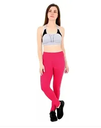 Galsmaky Women's Regular Fit Gym, Yoga  Sports Wear Pants| Stretchable Sports Tights| Track Pants for Women |(Free Size 28-34 inch) Pink-thumb3