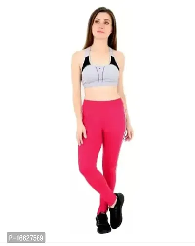 Galsmaky Women's Regular Fit Gym, Yoga  Sports Wear Pants| Stretchable Sports Tights| Track Pants for Women |(Free Size 28-34 inch) Pink-thumb4