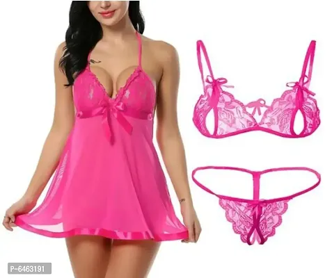 Girls and womens baby doll nightwear Bra And Panty Set