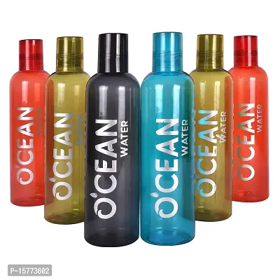 500ML Ocean Water Bottle for Fridge, for Home, Office, Gym  School Boy 500 ml Bottle (Pack of 6,  Multicolor, Plastic)