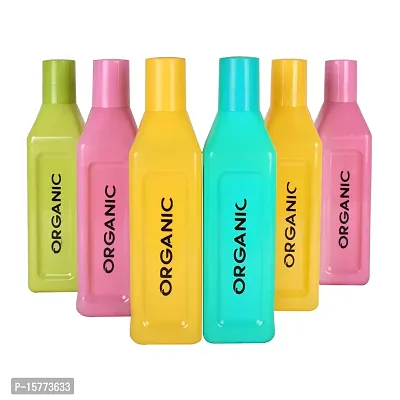 HOMIZE 500ML Organic Water Bottle for Fridge, for Home, Office, Gym  School Boy 500 ml Bottle (Pack of 6, Multicolor, Plastic)