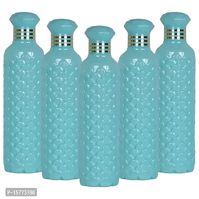 HOMIZE Pinapple Pattern Colorful Water Bottle for Fridge, for Home, Office, Gym  School Boy 1000 ml Bottle (Pack of 5, Colorful, Blue, Plastic)