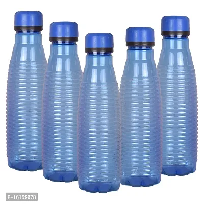HOMIZE Spring Water Bottel  for Fridge, for Home, Office, Gym  School Boy 1000 ml Bottle (Pack of 5, Blue Color ,Plastic)