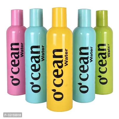 HOMIZE 500ML Ocean Water Bottle for Fridge, for Home, Office, Gym  School Boy 500ml Bottle (Pack of 5 Multicolor, Plastic)-thumb0