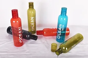 HOMIZE 500ML Transparent Ocean Water Bottle for Fridge, for Home, Office, Gym  School Boy 500ml Bottle (Pack of 5 Multicolor, Plastic)-thumb1