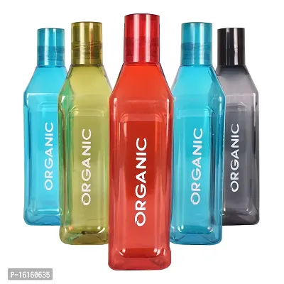 HOMIZE Orgae Daimondnic Water Bottl cap for Fridge, for Home, Office, Gym  School Boy 1000 ml Bottle (Pack of 5, Multicolor, Plastic)