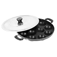 Eurosleek Non Stick 12 Cavity Appam Maker for Gas Compatiable, Grey Color-thumb3