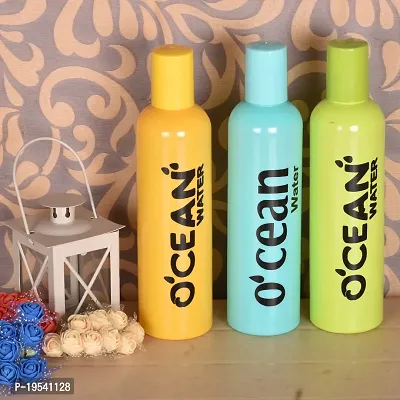 Plastic Water Bottle 500ml Capacity for Kids, Schoool, Travel, Colorful Design and Pattern Bottles, 4 Piece Combo Set