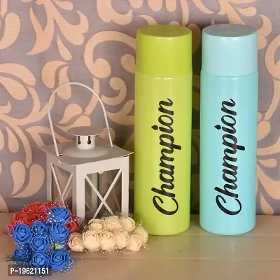 Plastic Water Bottle 500ml Capacity for Kids, Schoool, Travel, Colorful Design and Pattern Bottles, 2 Piece Combo Set